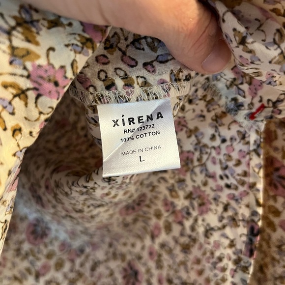 Xirena Beau Buttondown oversized Floral Print Women's Top size large - Picture 8 of 11